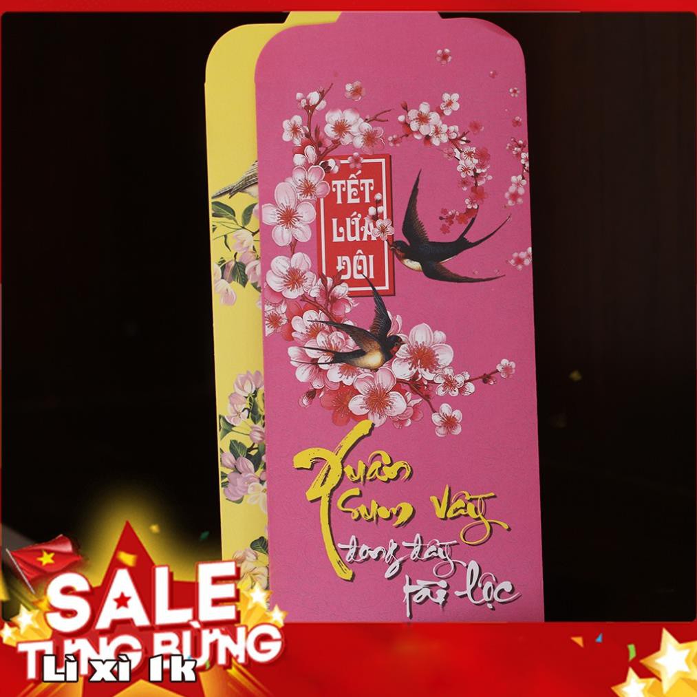 Bao Lì Xì 2020 Siêu Rẻ 1k Ảnh Thật C03 - Mẫu Hoa Đẹp Truyền Thống Tết Lứa Đôi lixi2020