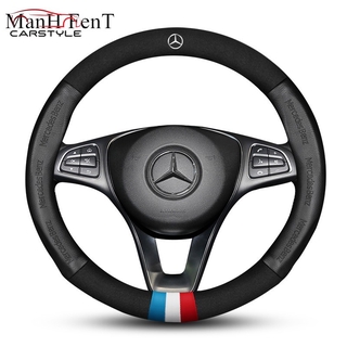 Mercedes Benz Bọc vô lăng lông da bò thật ô tô cao cấp đẹp W204 W205 W210 W211 W212 W203 W176 CLA GLA SLC C E GLC 200 260 300 W213
