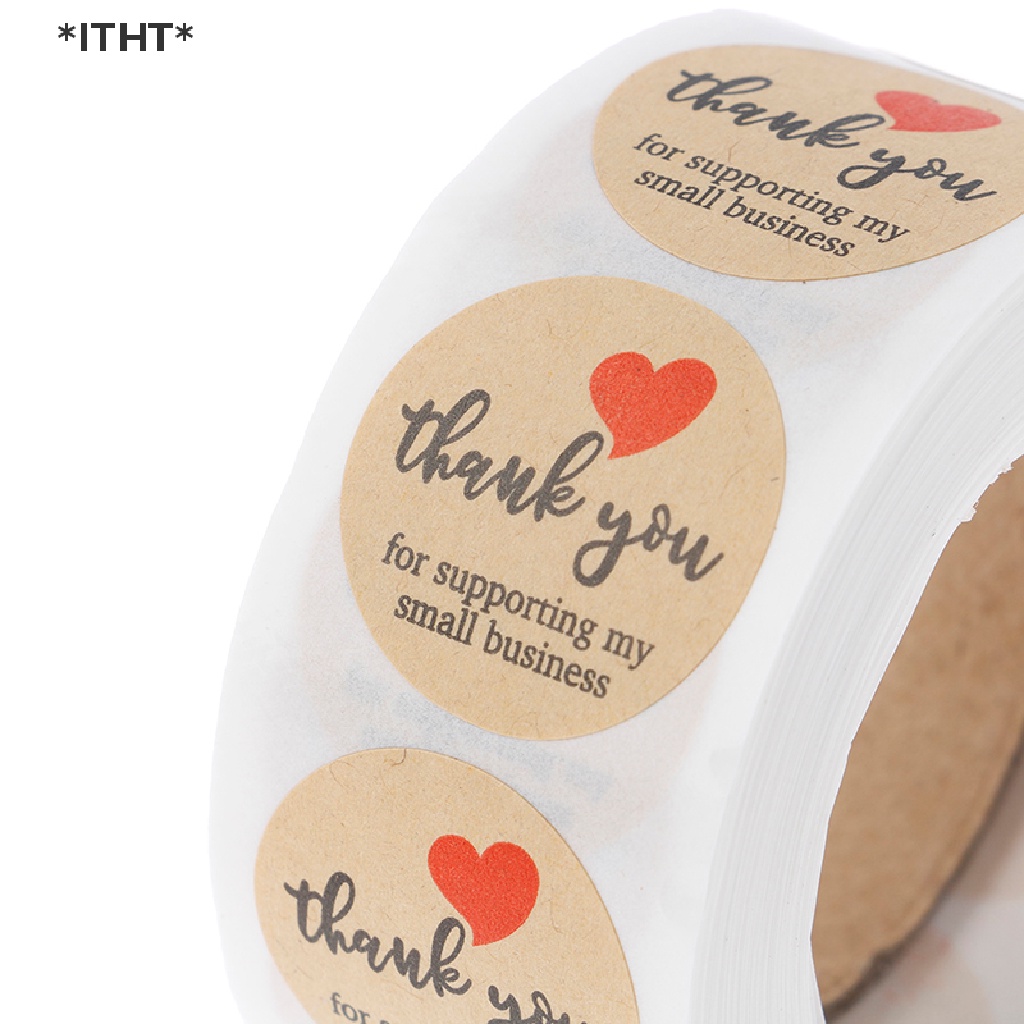 Set 500 Miếng Dán Tròn In Chữ Thank You Trang Trí Đa Ứng Dụng