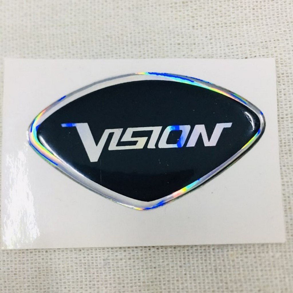 TEM LOGO CHỮ VISION TRANG TRÍ XE