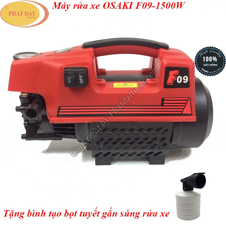 Máy rửa xe OSAKI F09-Tặng kèm bình bọt tuyết mini