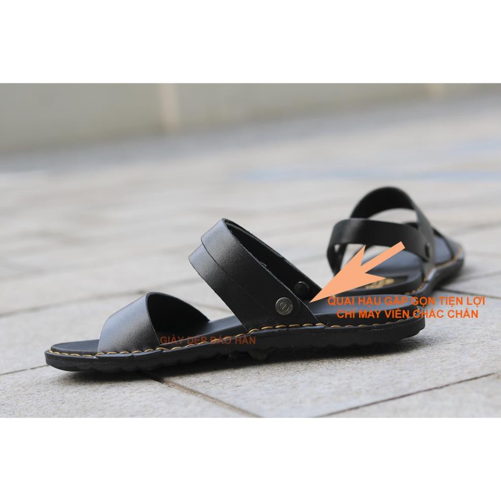 salle XẢ KHO Sandal Nam Da Bò, Đế Khâu, Quai Gấp Thông Minh | HOT TREND | 2020 Chuẩn RẺ ĐẸP . Chuẩn ! ❄ . ' ! ` ^ ˇ