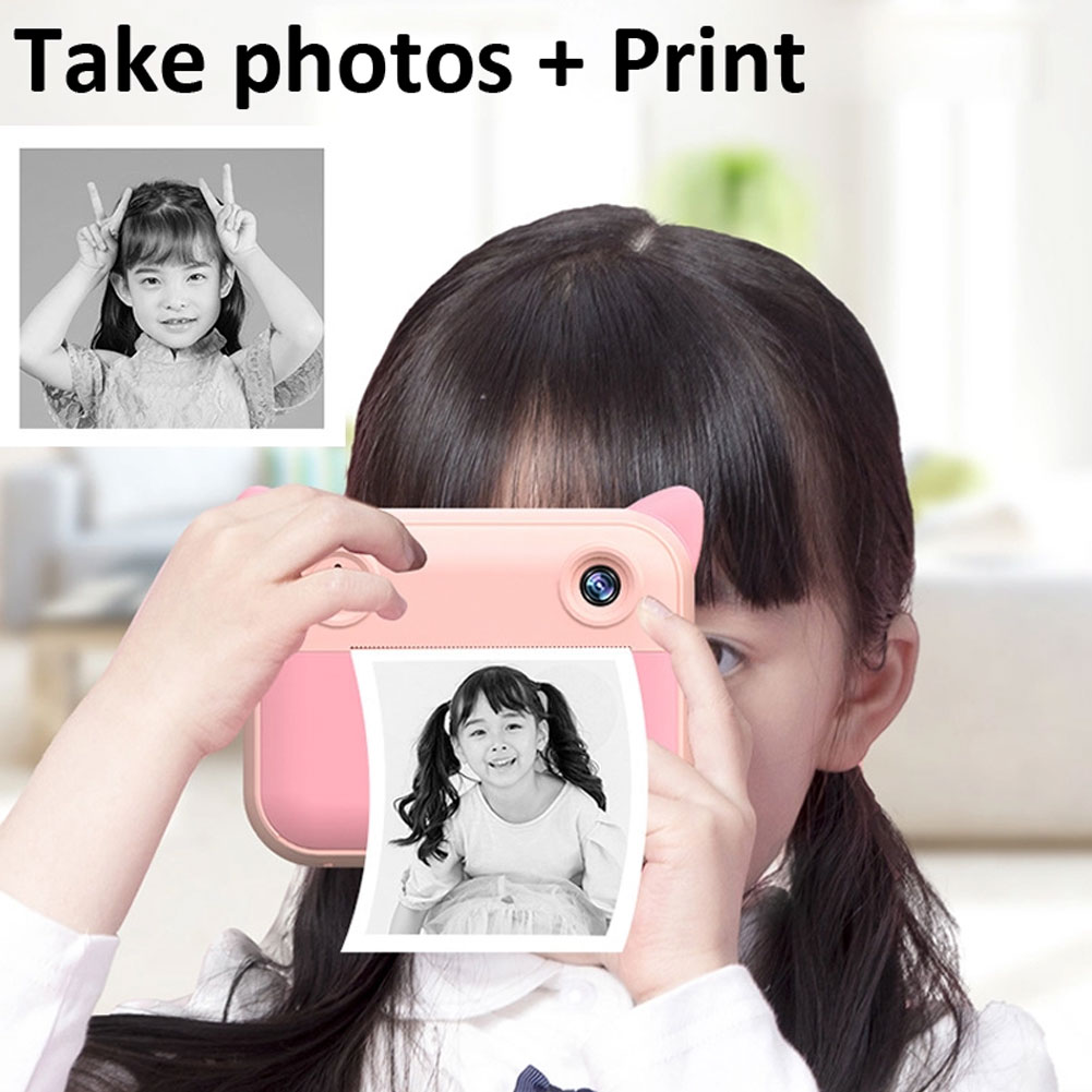 Máy ảnh Polaroid dành cho trẻ em với giấy ảnh nhiệt