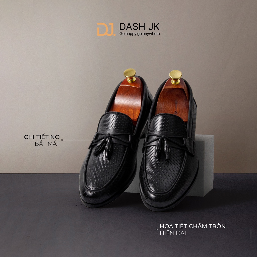 Giày Loafer Nam Công Sở Họa Tiết Đục Lỗ DASH JK Dio - D02