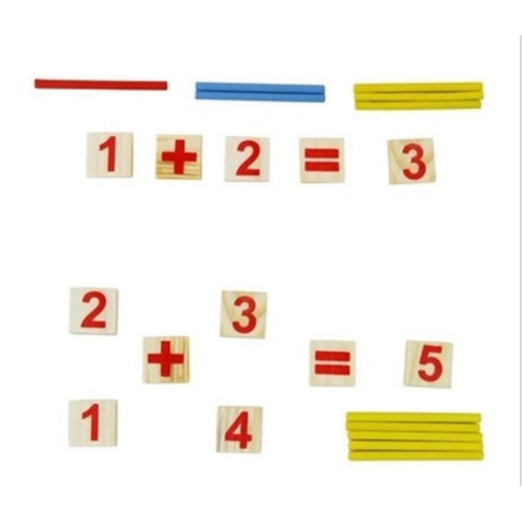 Đồ chơi toán học bộ que tính toán học tập cho bé đồ chơi gỗ Bonkids toys