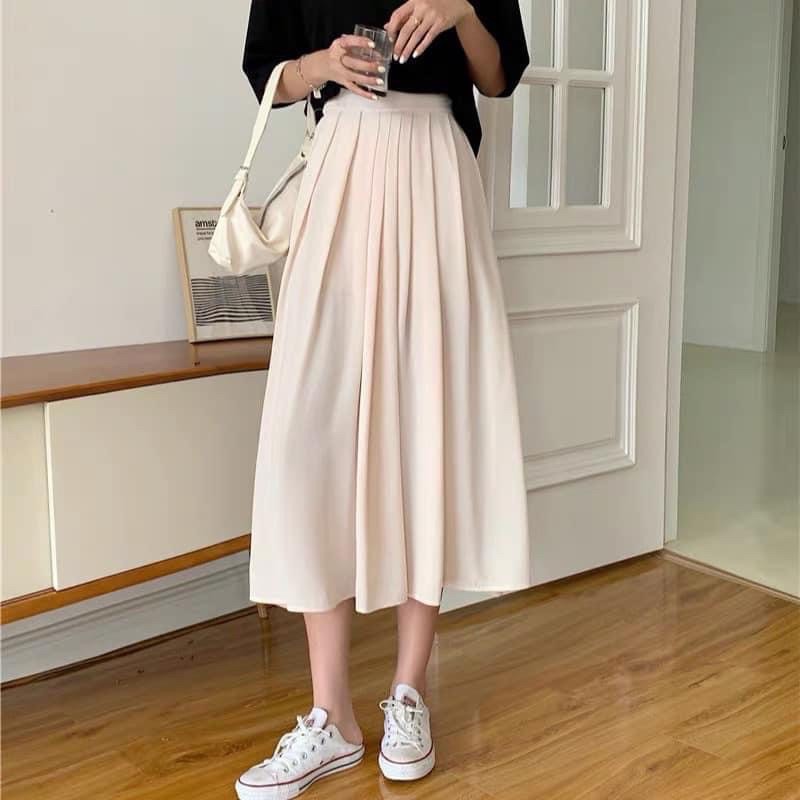 chân váy midi xếp li lưng chun 903 | BigBuy360 - bigbuy360.vn