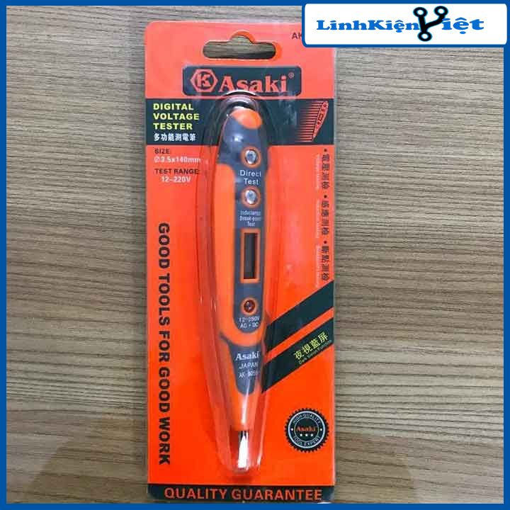 Bút thử điện Asaki AK-9059 hiển thị màn hình điện tử cao cấp