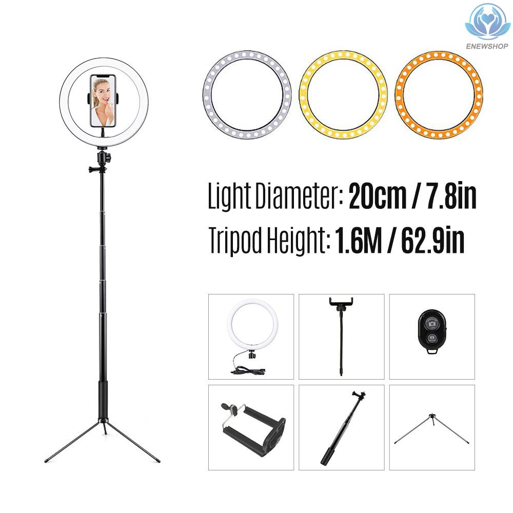Vòng Đèn Led 20cm Kèm Giá Đỡ Điện Thoại Có Thể Gập Lại Tiện Dụng | BigBuy360 - bigbuy360.vn