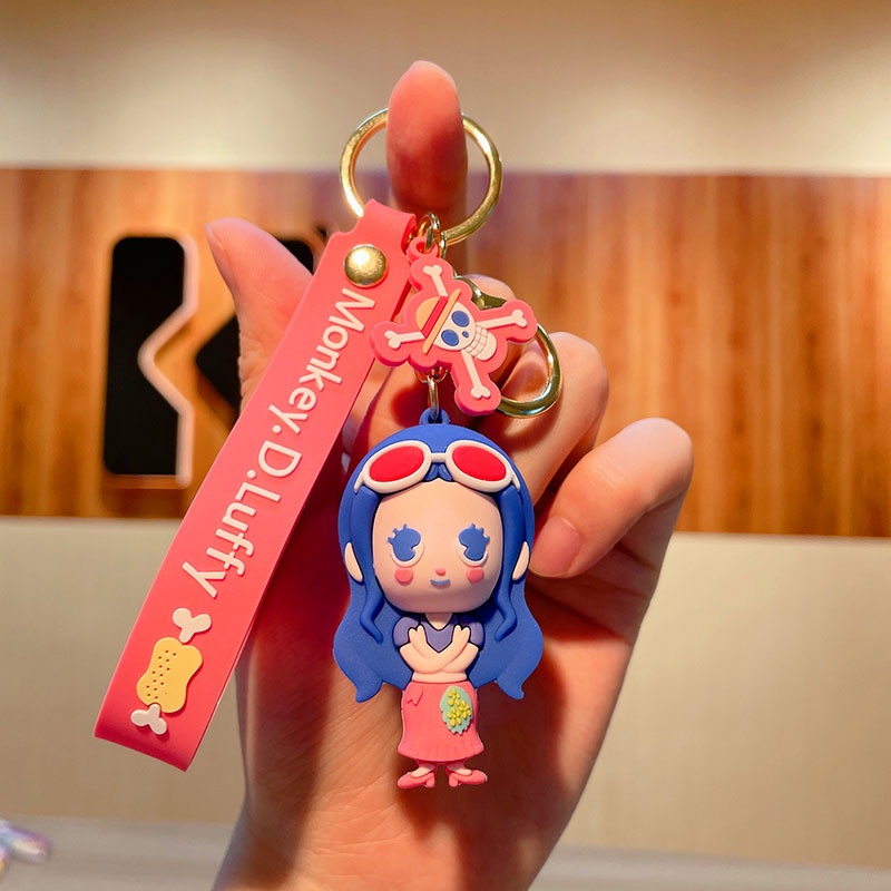 Móc Khóa PVC Hình Búp Bê Hoạt Hình one piece