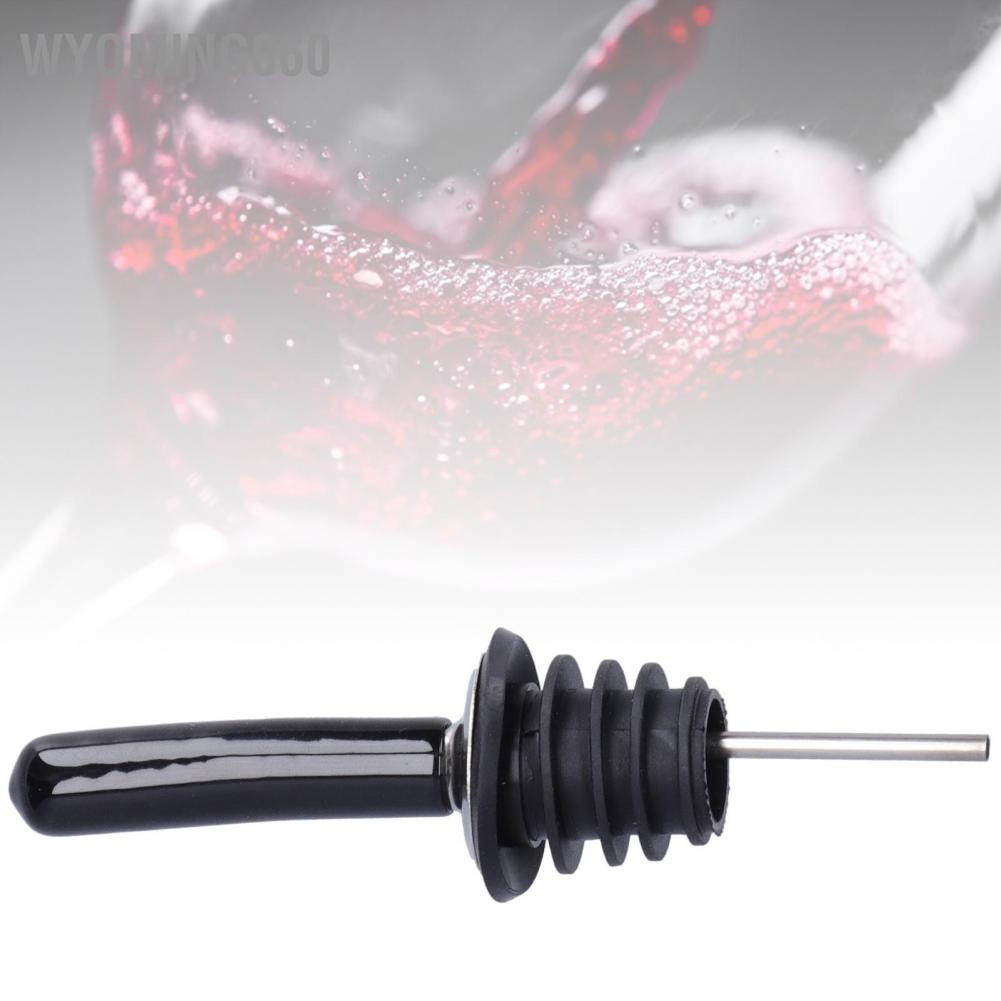 Wyoming060 Stainless Steel Wine Pourer Portable Food Grade TPE Stopper for Home Restaurant