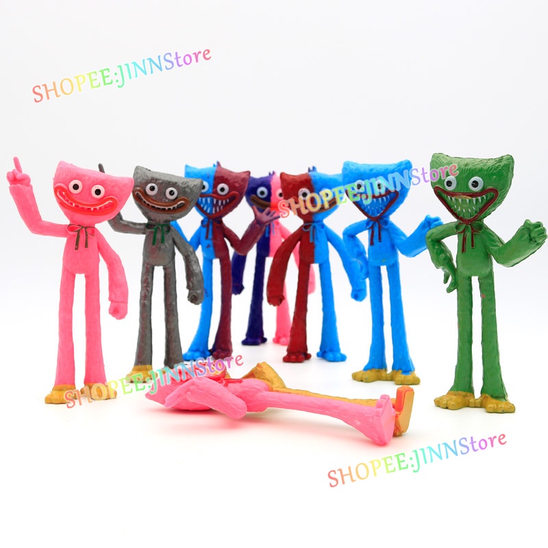 JINN 8 cái / bộ Huggy Wuggy Figures POPPY PLAYTIME PVC Đồ chơi trang trí mô hình Món quà sinh nhật cho bé trai cô gái