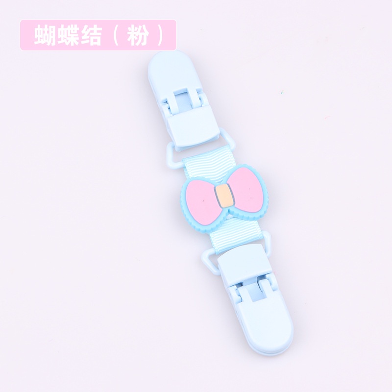 Kẹp Ti Giả Bằng Silicon Có Dây Xích / Kẹp / Khăn Tay Hoạt Hình Cho Bé