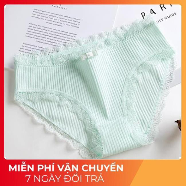 Free ship - Thời trang cao cấp  Quần Lót Cotton Q4 tăm viền zen siêu thoáng mát Quảng Châu kháng khuẩn xuất Nhật