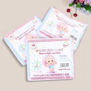 Khăn sữa xuất nhật baby 10 chiếc siêu mềm 2 lớp, 3 lớp, 4 lớp