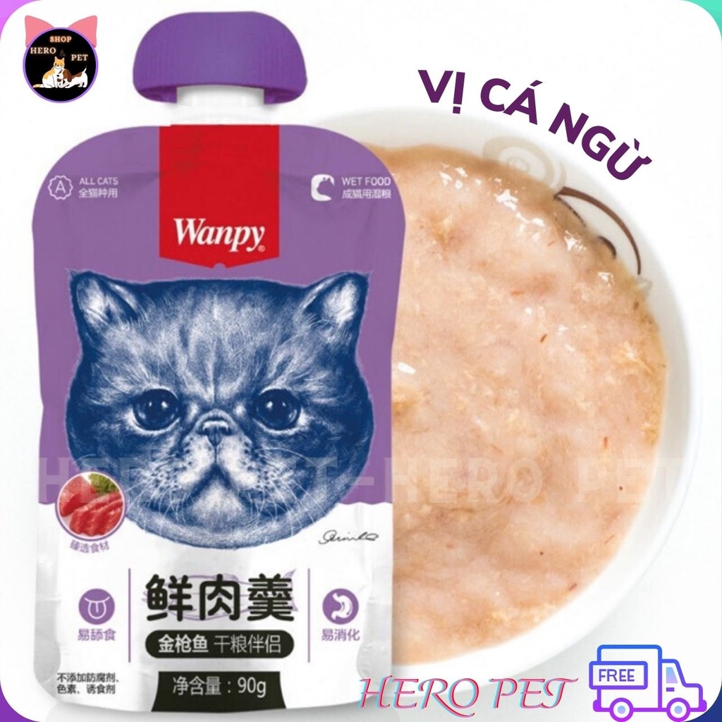 Pate Cho Mèo WANPY 80g - Pate Wanpy - Wanpy nắp vặn 80g | Hero Petshop