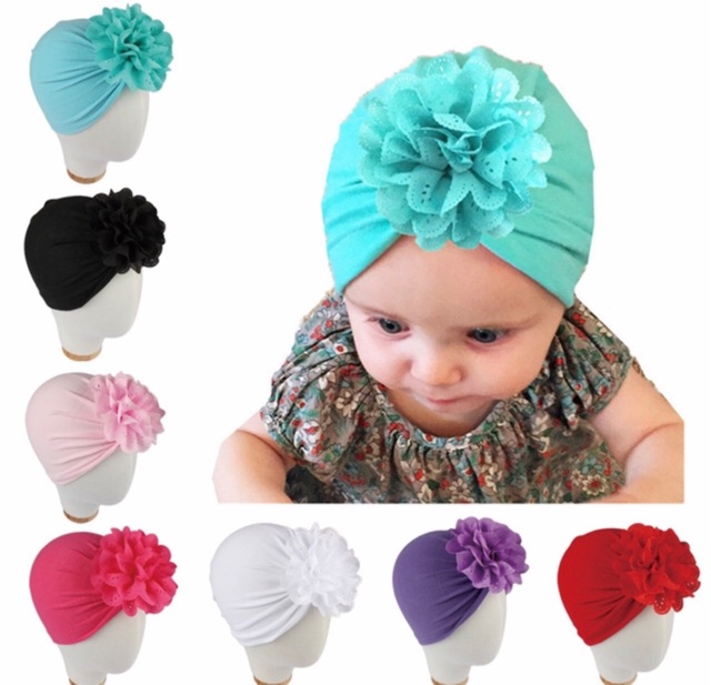 Tuban mũ hình hoa cho bé 0-2 tuổi (được chọn màu)