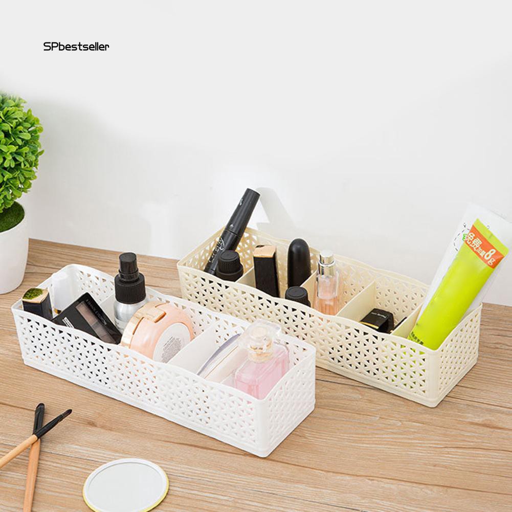 Hộp đựng đồ lót đa năng bằng nhựa PP thiết kế xinh xắn 26cm*8cm*6.5cm gồm 5 ngăn