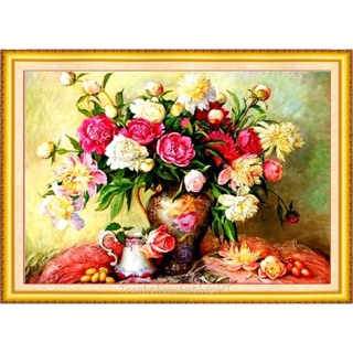 Tranh đính đá Bình Hoa Đẹp Vs338 (75x55) chưa đính