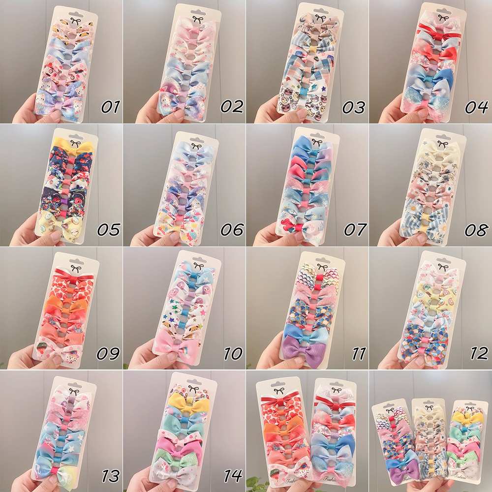 Set 8 kẹp tóc KIDSBOWS nơ dễ thương cho bé gái