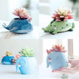 Chậu hoa/ cây cảnh để bàn thiết kế kiểu hoạt hình động vật dễ thương tiện dụng