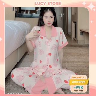 Đồ ngủ pijama bộ mặc nhà mùa hè nữ quần dài lụa satin cao cấp thoáng mát Lucy Store