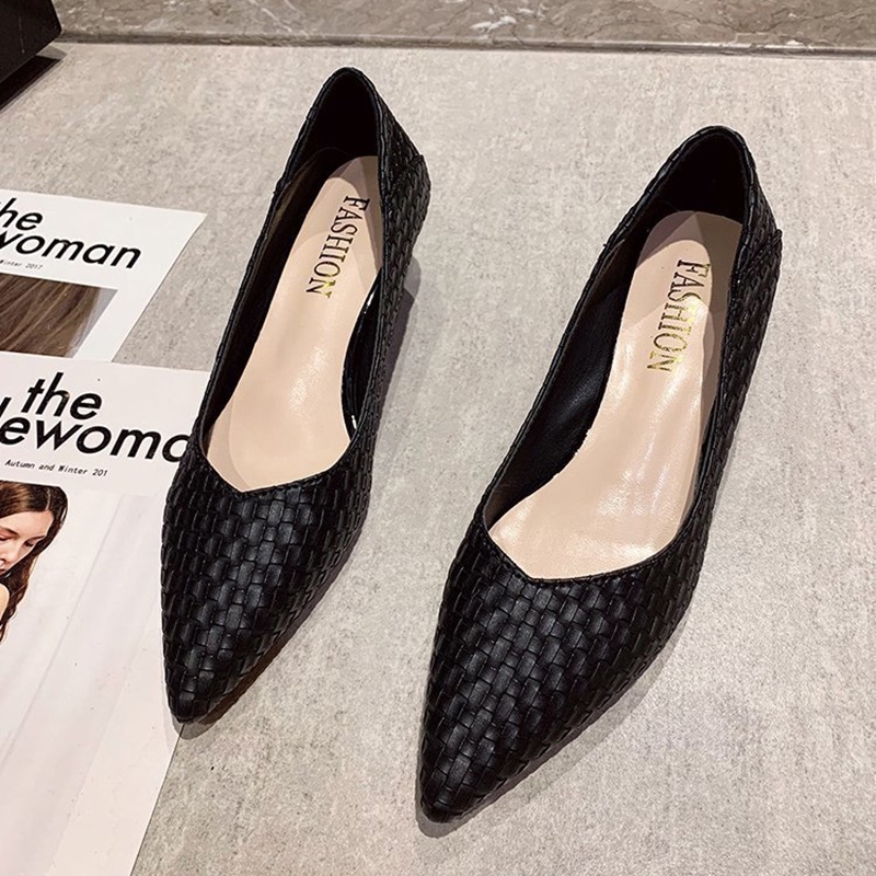 Giày cao gót IELGY mũi nhọn phong cách thời trang Hàn Quốc cho nữ