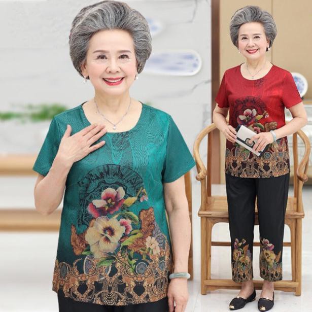 Bộ đồ trung niên nữ 60-70 tuổi hàng Quảng Châu