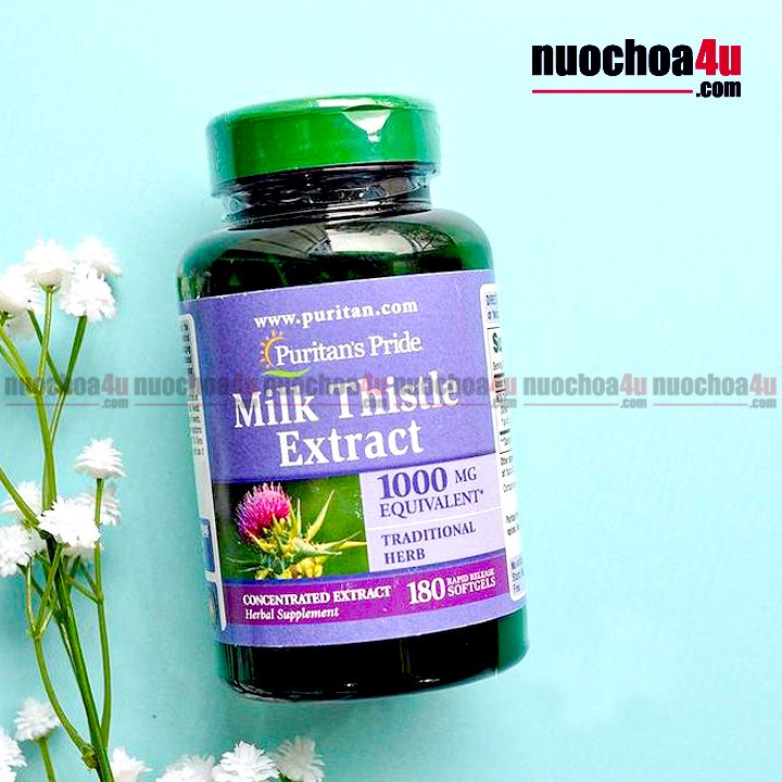 Viên uống bổ gan PURITAN - Puritan's Pride Milk Thistle Extract 180 viên của Mỹ