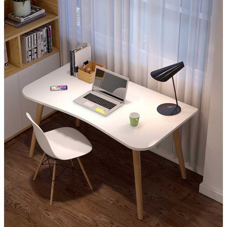 Bàn học cao cấp Kiến An. Gỗ MDF dày 18mm màu trắng 120x60x75 cm.