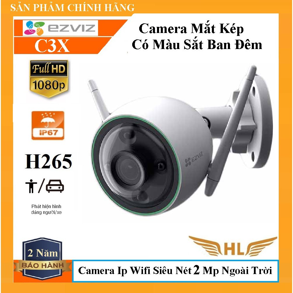 Camera Wifi Ngoài Trời Ezviz C3N Full HD 1080P Có Màu Đêm - Hàng Chính Hãng