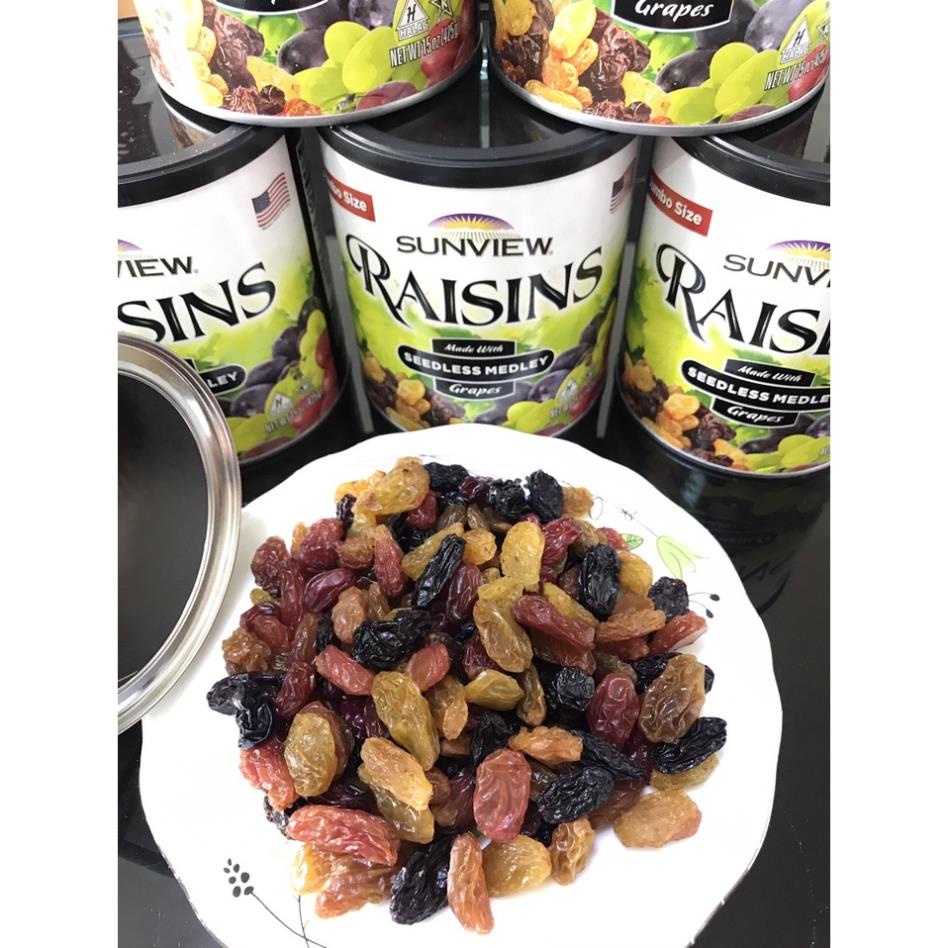 [DATE MỚI 2023] Nho Khô Raisins Mix Vị Hỗn Hợp Thập Cẩm 3 Màu Nhập Khẩu Mỹ. Loại Gói 227g và Hộp 425g nho raisins | BigBuy360 - bigbuy360.vn