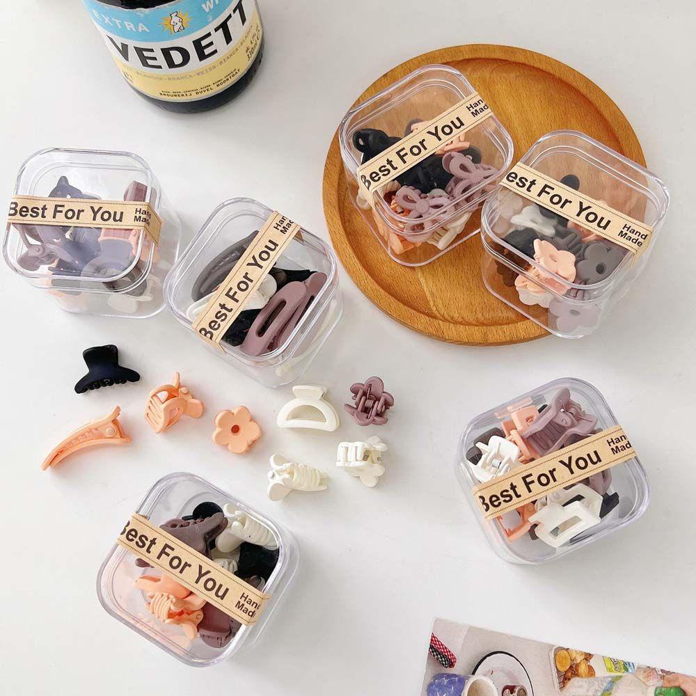 FORBETTER Kẹp Tóc Càng Cua Đính Hoa Trắng Cho Nữ