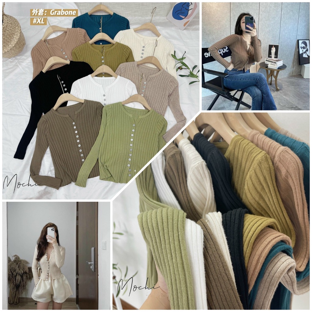 Áo Khoác Len Nữ Áo Len Lông Thỏ Quảng Châu Mẫu Nhiều Cúc Mới Siêu Hot - GT69