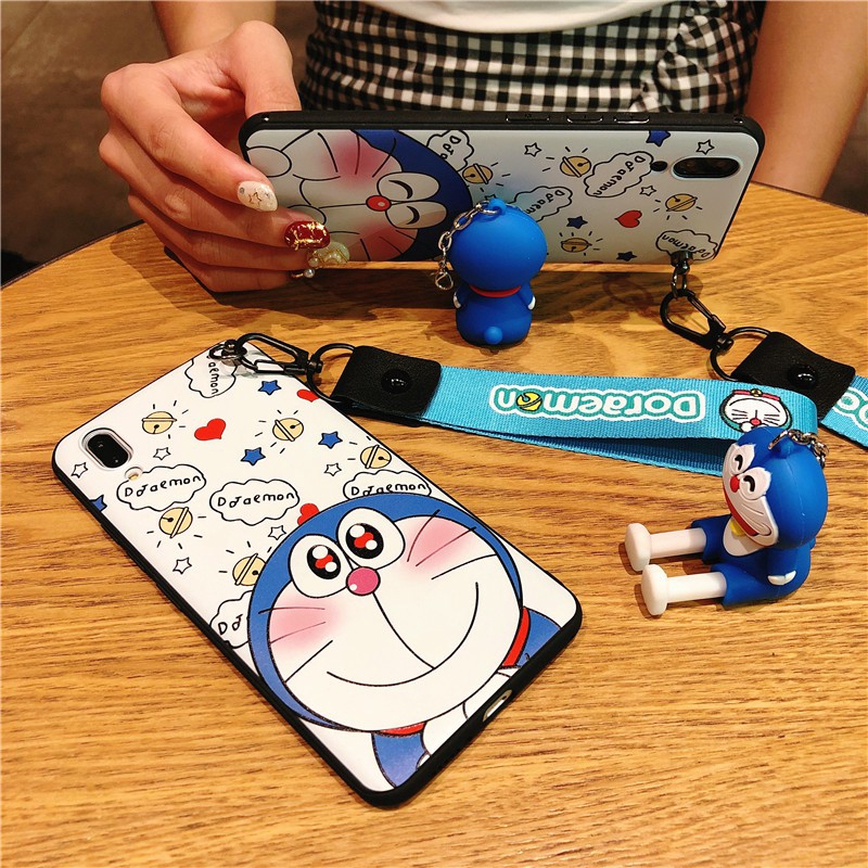 Ốp điện thoại TPU mềm có dây đeo và móc khóa cho OPPO A52 A92 A31 A91 2020 A1K A3s A5s A7 A12e F11 Pro Realme 6i 5i 5s XT C1 C2 Pro | BigBuy360 - bigbuy360.vn