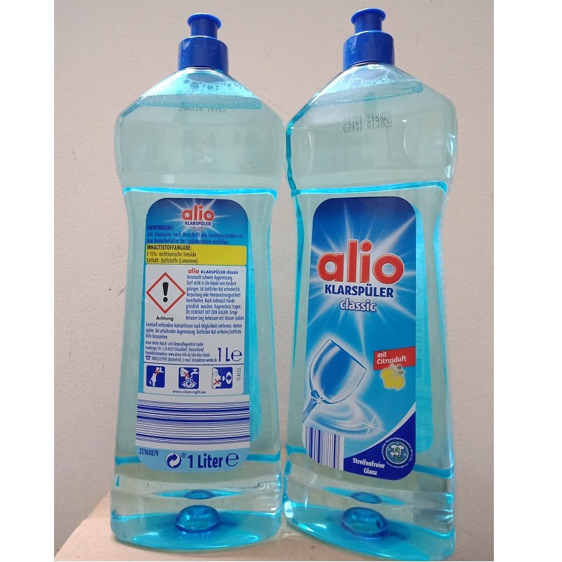 Nước trợ xả Alio chuyên dùng cho máy rửa chén bát chai 1000ml