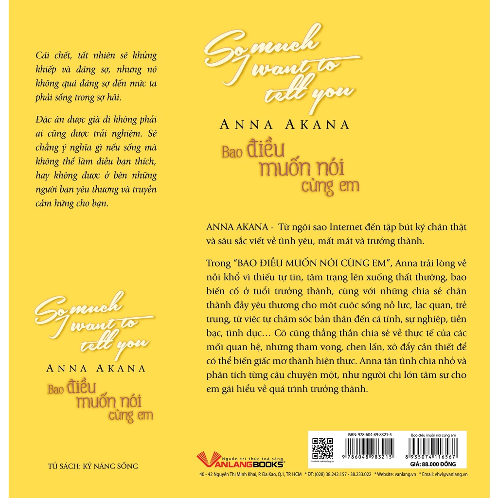 Sách - Bao Điều Muốn Nói Cùng Em (Anna Akana- Văn Lang)