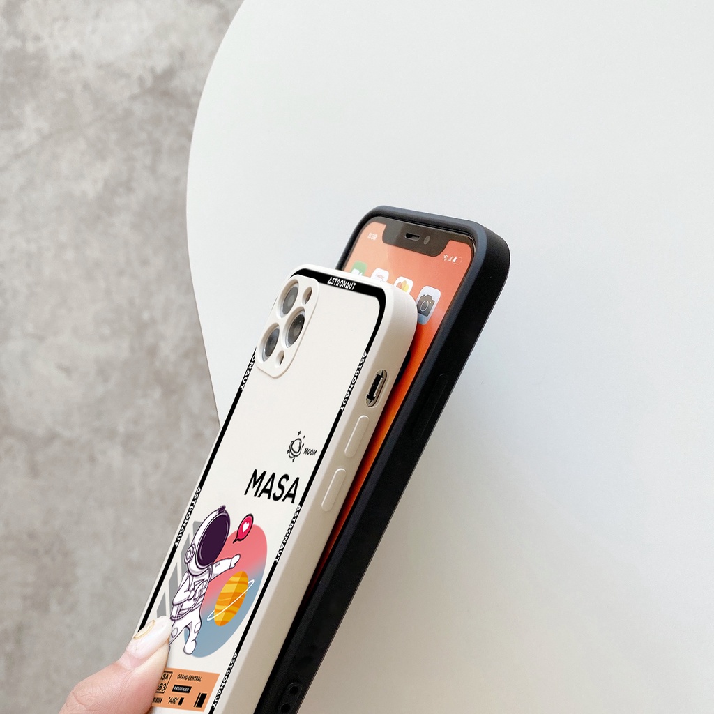 Ốp Điện Thoại TPU Vuông In Hình Nasa Cho Samsung J7 Pro J7 Prime J2P J6 Plus J4 Plus A71 A12 A50 A52s A11 A03S A50s