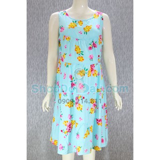 Đầm bầu mặc nhà cổ tròn - tôn thái (size lớn 115) (Mã số: DN505)