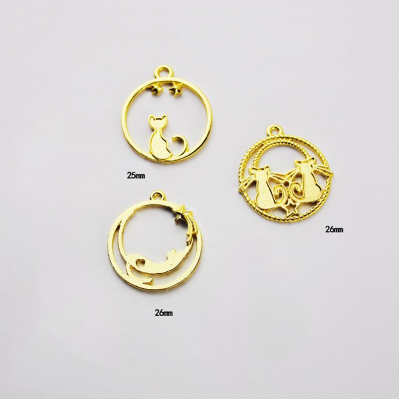 Mặt Vòng cổ Bằng Resin UV Resin Màu Vàng Kim DIY