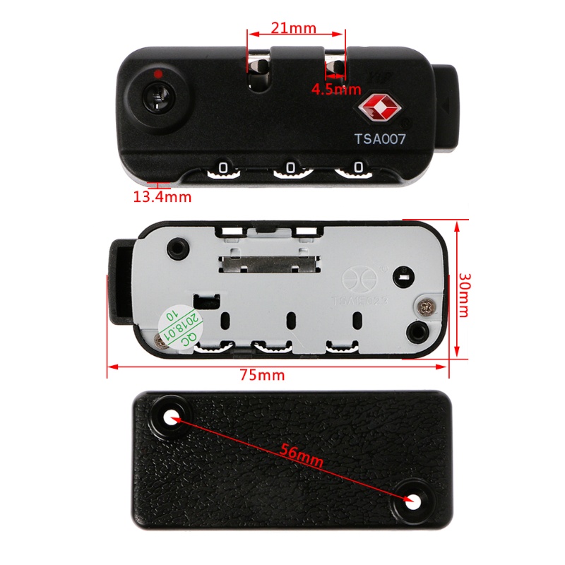 Ổ Khóa Hành Lý 3 Số seng TSA
