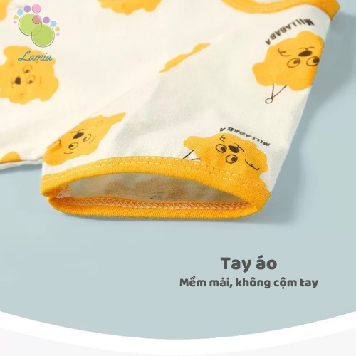 Bộ Body Đùi Cúc Giữa Vạt Chéo Mỏng Mát Cho Bé Sơ Sinh Mùa Hè 𝟐𝟗𝐁𝐃D𝐔