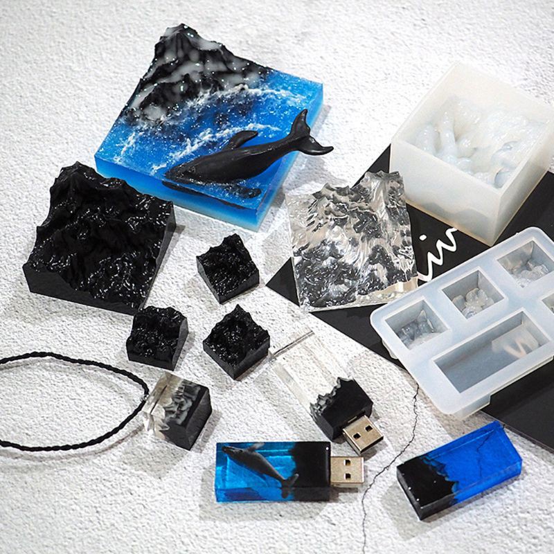 Khuôn Silicon Hình Núi Tuyết Làm Đồ Thủ Công Diy