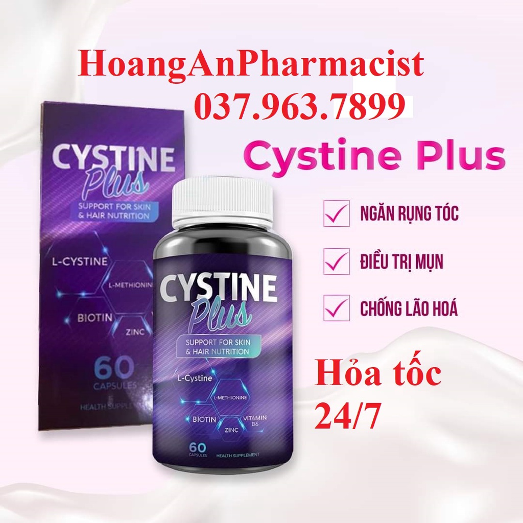 Cystine Plus giảm mụn, rụng tóc và chống lão hóa