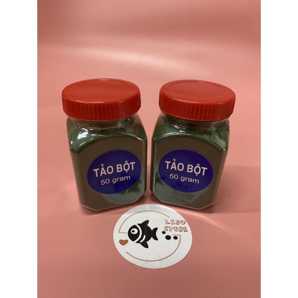 Tảo Bột xoắn Thức Ăn Nuôi Artemia Cá Tép Cảnh hũ 50 gram