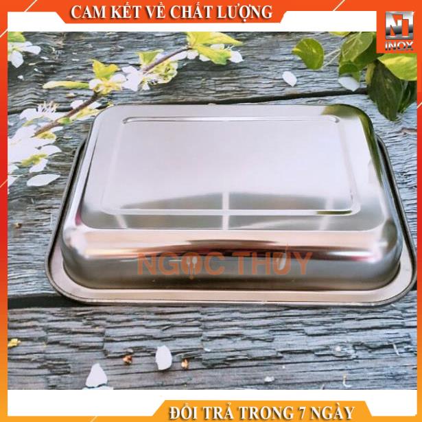 Khay inox chữ nhật sâu nhiều size - mâm inox chữ nhật đủ size