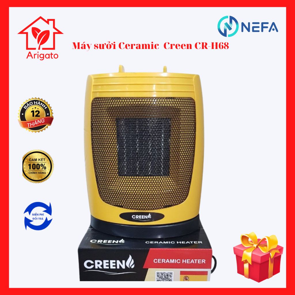 Máy sưởi gốm - Máy sưởi gốm ceramic CREEN CR-H68 1500W New 2021