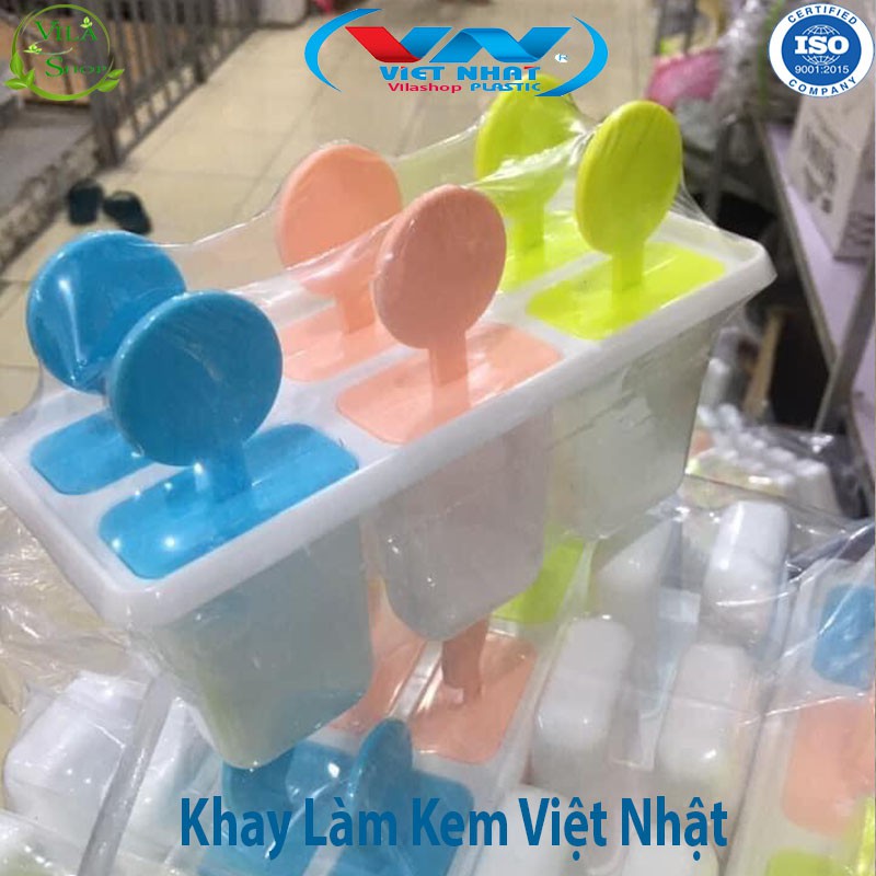 Khuôn Làm Kem, Khuôn Làm Kem Tròn 6 No 5617 Việt Nhật, Nhựa PP Nguyên Sinh An Toàn - Khánh Khuẩn - Khử Mùi