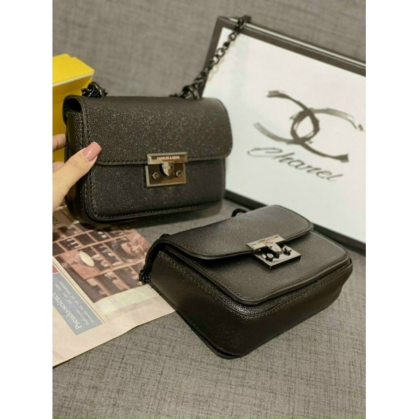 TÚI XÁCH NỮ CNK DA HẠT KHOÁ MIU SIZE 18