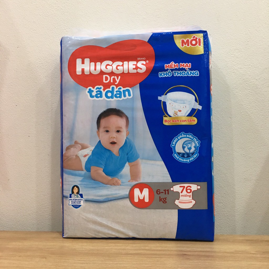 Tã dán Huggies M76, M76+10(cho trẻ từ 6-11kg)