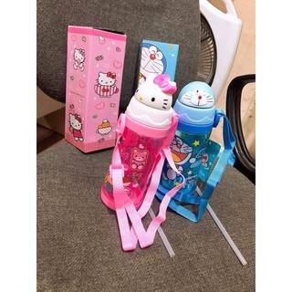 Bình nước trẻ em doraemon- hello kitty có vòi